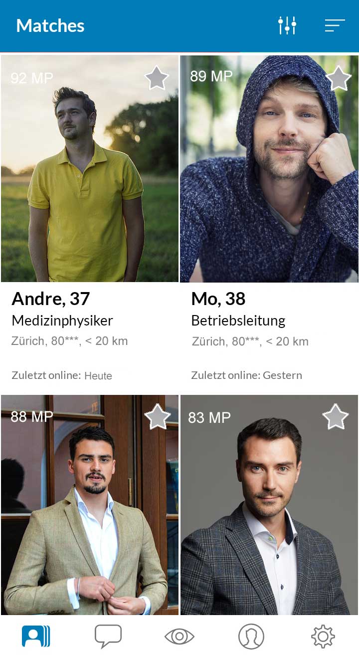Elitepartner App Matches in Zürich