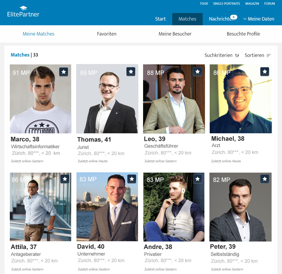 Elitepartner Partnervorschläge