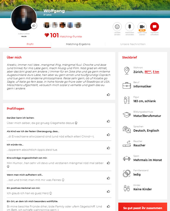 Parship Profil